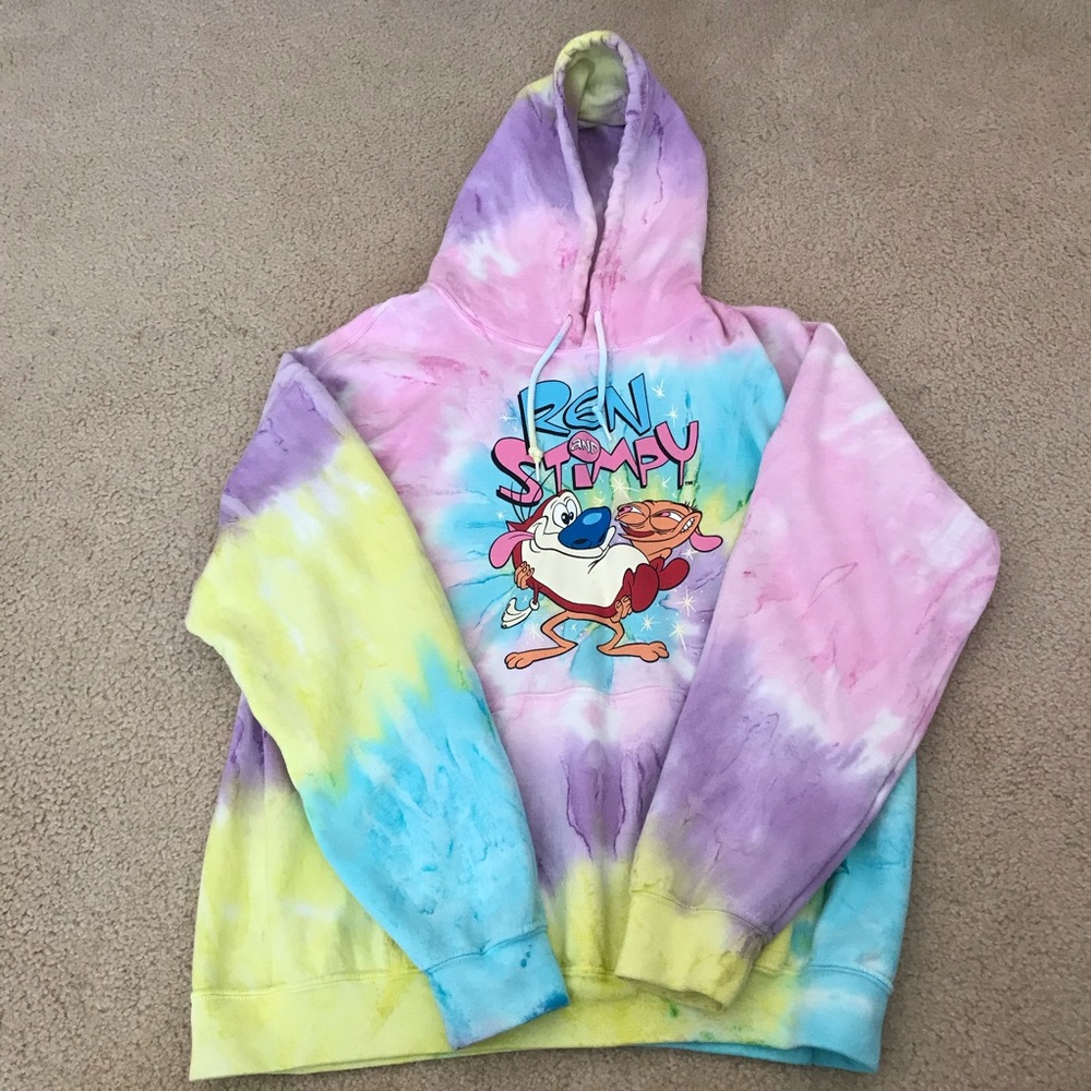 URBAN OUTFITTERS X NICKELODEON TIE DYED HOODIE